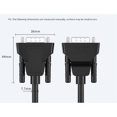 Dtech Cáp nối dài cổng Com RS232 Dtech DT 9005B đực cái  1.5m 3m màu đen.