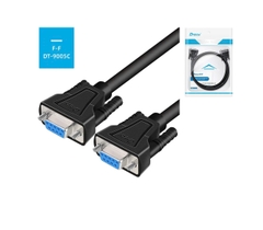 Dtech Cáp cổng Com RS232 Dtech DT 9005C 2 đầu cái 1.5m 3m màu đen.
