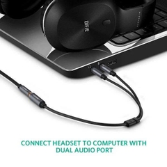 Cáp Gộp Audio 3.5mm 2 Vào 1 Ra Ugreen 20899 , 50255 (Mic và Headphone)