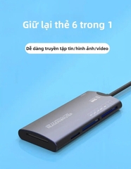 Đầu Đọc Thẻ Nhớ Đa Chức Năng Type C USB 2.0 6 Trong 1 SD/TF/XD/CF/M2 tùy chọn