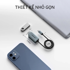 Lemorele  Cáp chuyển Type C sang mạng Lan RJ Lemorele tốc độ 1 Gigabyte 100/1000Mps hợp kim nhôm dài 40cm