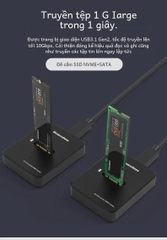 Đế (Dock) đọc ổ cứng SSD M2 NVME, M2 sata gắn ngoài tùy chọn