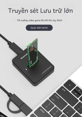 Đế (Dock) đọc ổ cứng SSD M2 NVME, M2 sata gắn ngoài tùy chọn