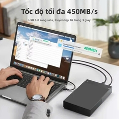 Hộp(Box) đựng ổ cứng máy bàn 3.5 in,ổ cứng laptop SSD 2.5 In USB 3.0 màu đen
