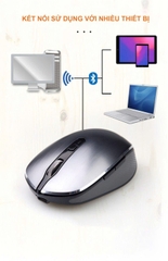Chuột không dây và Bluetooth Newmen F900S màu xám