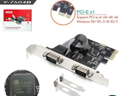 Card PCI E sang COM (RS232) 2 cổng Unitek Y7504BBK01