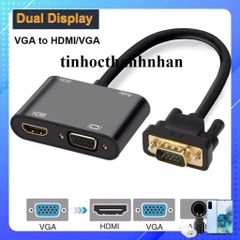 Cáp chuyển Vga sang HDMI và VGA gắn từ máy tính đầu ghi có cổng VGA sang màn hình có cổng HDMI