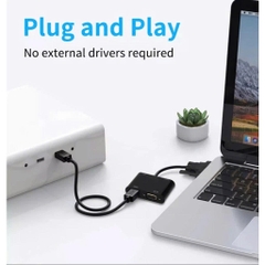 Cáp chuyển Vga sang HDMI và VGA gắn từ máy tính đầu ghi có cổng VGA sang màn hình có cổng HDMI