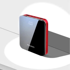 Pisen Sạc dự phòng Pisen TP-D45LS Led Mirror 10000mah thời trang , kính cường lực, màu đen