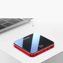 Pisen Sạc dự phòng Pisen TP-D45LS Led Mirror 10000mah thời trang , kính cường lực, màu đen