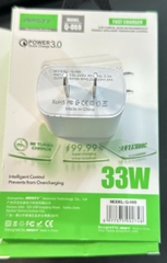 Cốc sạc nhanh điện thoại Type C Ansty Q-074 33W, màu trắng, chuẩn US