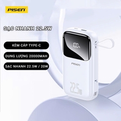 Pisen Sạc dự phòng Pisen TS D339 Quick High Power Link 20000mAh 22.5W (Only C) - Hạt đậu năng lượng
