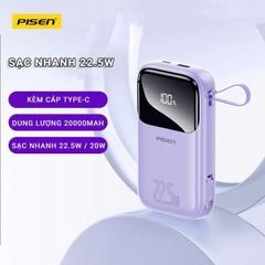 Pisen Sạc dự phòng Pisen TS D339 Quick High Power Link 20000mAh 22.5W (Only C) - Hạt đậu năng lượng