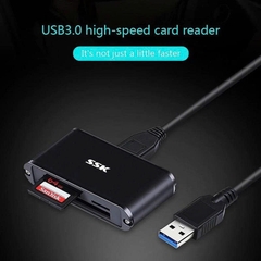 Đầu đọc thẻ nhớ đa năng SSK SCRM630 USB 3.0 đọc thẻ TF/SD/CF (Đen)