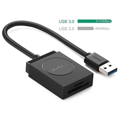 Ugren Đầu đọc thẻ nhớ Ugreen 20250 USB 3.0 hỗ trợ SD/TF/Micro SD