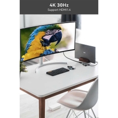 Essager Cáp chuyển Type C sang HDMI , USB, đầu đọc thẻ nhớ 5 in 1