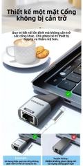 Essager Đầu đổi Type C sang Mạng Lan RJ45 Essager 100/1000Mbps Gigabit tùy chọn phân loại