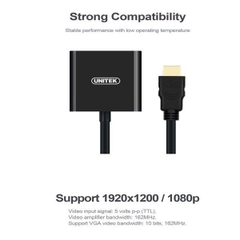 Cáp chuyển HDMI sang VGA Unitek V128ABK màu đen