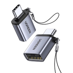 Đầu đổi Type C sang USB 3.0 UGREEN US270 OTG vỏ hợp kim màu xám