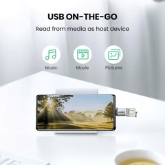 Đầu đổi Type C sang USB 3.0 UGREEN US270 OTG vỏ hợp kim màu xám