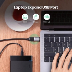 Đầu đổi Type C sang USB 3.0 UGREEN US270 OTG vỏ hợp kim màu xám