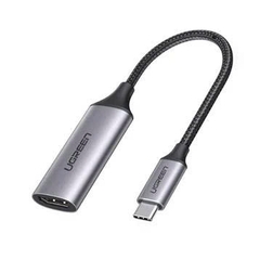 Ugreen Cáp chuyển Type C sang HDMI Ugreen CM297 70444 hỗ trợ 4K@60Hz bọc nhôm dây dù dài 15cm