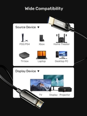Unitek Cáp HDMI 2.1 sợi quang 8K Dài Từ 10m Đến 50m UNITEK C11085GY01 tuỳ chọn sợi nhỏ
