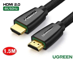 Ugreen Cáp HDMI 2.0 4K 60hz Ugreen 40412 40411 40409 dài 1.5M 3M 5M High-End Cable with Nylon Braid