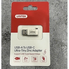 Đầu đổi USB 3.0 sang Type C Unitek A1034NI màu xám vỏ hợp kim nhôm