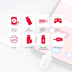 Đầu đổi Type C sang USB OTG Unitek A1025GNI màu xám vỏ hợp kim nhôm