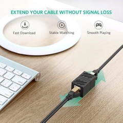 Đầu nối mạng LAN RJ45 Ugreen NW114 20390 màu đen, nhựa