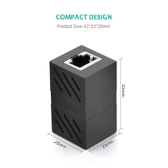 Đầu nối mạng LAN RJ45 Ugreen NW114 20390 màu đen, nhựa