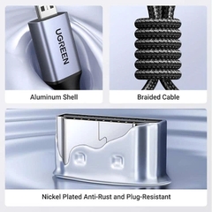 Cáp nối Micro HDMI sang HDMI 2.1 Ugreen 15516 dài 1m hỗ trợ 8K@60Hz 4K@144Hz 48Gbps đen xám