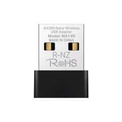 USB thu Wifi 6 Mercusys MA14N AX300 Nano nhỏ gọn tiện lợi