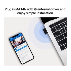 USB thu Wifi 6 Mercusys MA14N AX300 Nano nhỏ gọn tiện lợi