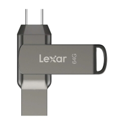 USB 64GB Lexar JumpDrive Dual D400 Chuẩn USB 3.2 Gen 1, Tốc độ đọc 130Mb/s,  BH 2 năm