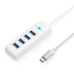 Bộ chia Type C sang 4 cổng USB 3.0 Orico PW4U-C3 dài 15cm 50cm 100cm tùy chọn vỏ nhựa  màu đen
