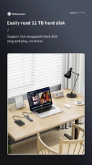 Bộ chia USB  sang 7 Cổng USB 3.0 Yottamaster PH7U-U3 dài 0.5M 1M vỏ hợp kim nhôm tùy chọn