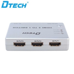 Bộ gộp 3 CPU dùng chung 1 màn hình HDMI có Remote Dtech DT 7018 chính hãng