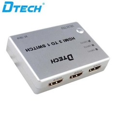 Bộ gộp 3 CPU dùng chung 1 màn hình HDMI có Remote Dtech DT 7018 chính hãng