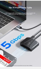 Cáp đọc ổ cứng SSD HDD 2.5 3.5 in sang Sata 3 Orico USB Type C tùy chọn