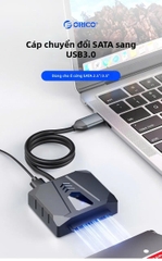 Cáp đọc ổ cứng SSD HDD 2.5 3.5 in sang Sata 3 Orico USB Type C tùy chọn