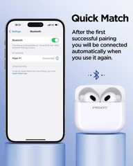 Pisen Tai nghe không dây Bluetooth True wireless Buds P1 PISEN BHD TW4 màu trắng