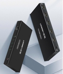 Bộ chia HDMI 1 sang 4 Ugreen 40202 hỗ trợ full HD, 4K*2K@30H màu đen, vỏ kim kim loại