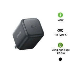 Củ sạc nhanh UGREEN 65050B  X524  45W 1 cổng USB C màu đen chuẩn US