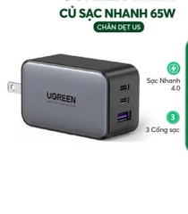 Copy of Củ sạc nhanh UGREEN 65050B  X524  45W 1 cổng USB C màu đen chuẩn US