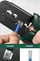 Kìm bấm mạng RJ45 RJ11 UGREEN 70683 NW136 tích hợp dao tuốt vỏ