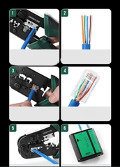 Kìm bấm mạng RJ45 RJ11 UGREEN 70683 NW136 tích hợp dao tuốt vỏ
