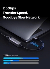 Cáp chuyển  USB 3.0 sang mạng Lan RJ45 2.5Gbps Ugreen 25051 CM468 vỏ nhôm