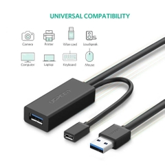 Ugreen Cáp nối dài USB 3.0 dài 5m Ugreen 20826 Chipset màu đen